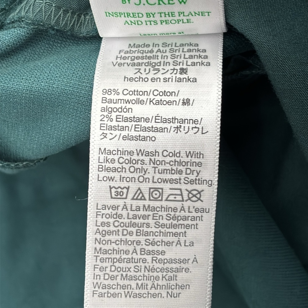 J Crew Factory Petite Velvet Kallie pant in Old Forest green size 12P NWOT BU805 - Picture 7 of 10